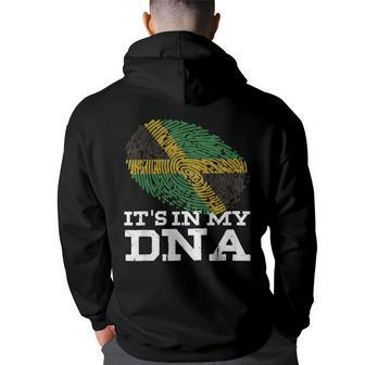 Its In My Dna Jamaican Pride Jamaica Flag Lover Gifts Pride Month Funny Designs Funny Gifts Back Print Hoodie | Mazezy
