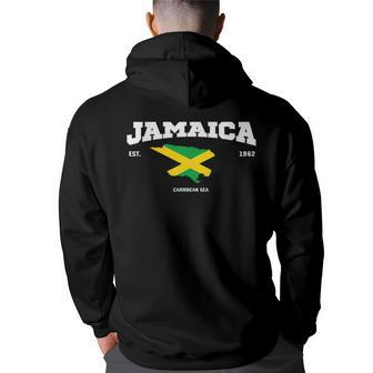 Jamaican Flag Jamaica Map Vacation To Jamaica 2024 Hoodie Back Print - Thegiftio UK
