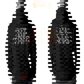 Leopard Social Studies Supplies Funny Back To School Back Print Hoodie | Mazezy