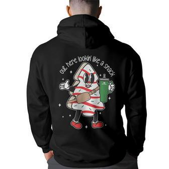 Out Here Looking Like A Snack Cute Boo Jee Xmas Trees Cakes Hoodie Back Print - Seseable