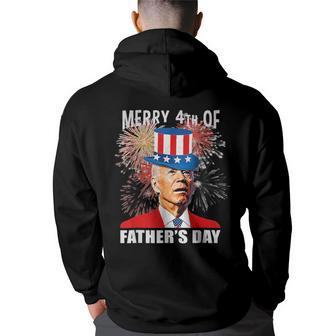 Merry 4Th Of Fathers Day July 4Th America Joe Biden Usa   Back Print Hoodie