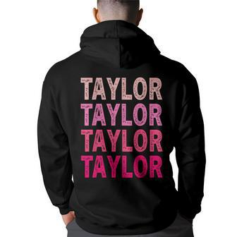 Name Taylor I Love Taylor Hoodie Back Print - Seseable