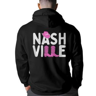 Nashville Cowgirl Bachelorette Party Back Print Hoodie | Mazezy