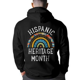 Hispanic Heritage Month National Latino Countries Flags Hoodie Back Print | Mazezy