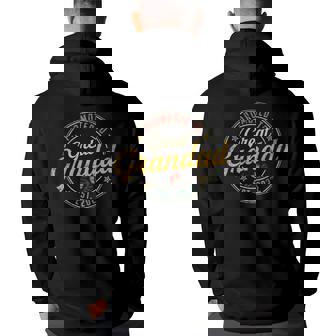 Promoted To Great Grandad 2022 Fathers Day First New Grandpa Grandpa Funny Gifts Back Print Hoodie | Mazezy