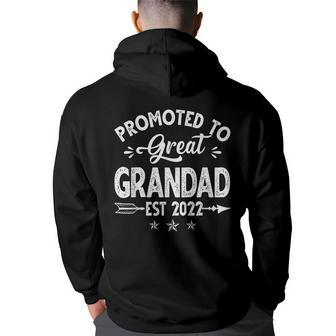 Promoted To Great Grandad 2022 First New Dad Grandpa Grandpa Funny Gifts Back Print Hoodie | Mazezy