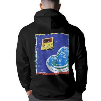 Retro Vintage 90S Earth Day Funny Game Boys 90S Vintage Designs Funny Gifts Back Print Hoodie | Mazezy