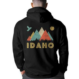 Retro Vintage Idaho Throwback And Gift Back Print Hoodie | Mazezy