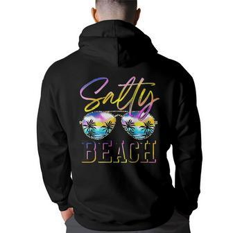 Salty Vibes Beach Vacation Summer Good Vibes Vacation Funny Gifts Back Print Hoodie | Mazezy