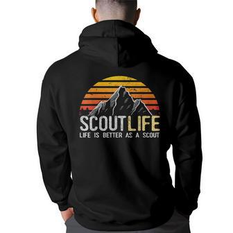 Scout Life And Life Is Better As A Scout Scouting Back Print Hoodie | Mazezy UK