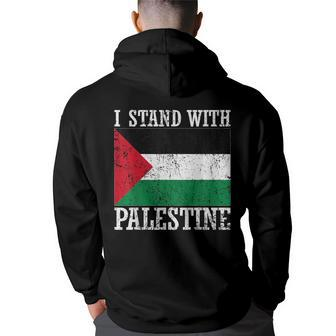 I Stand With Palestine Palestinian Flag Palestine Pride Hoodie Back Print - Thegiftio UK
