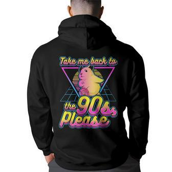 Take Me Back To The 90S Please Roller Skate 90S Vintage Designs Funny Gifts Back Print Hoodie | Mazezy