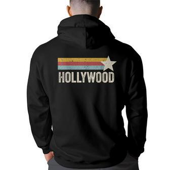 Us American City 70S Star Usa - Vintage Retro Hollywood Usa Funny Gifts Back Print Hoodie | Mazezy