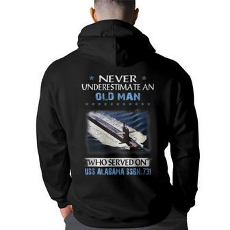 Uss Alabama Ssbn-731 Submarine Veterans Day Father Day Gift  Back Print Hoodie