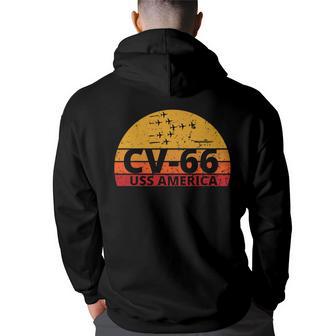 Uss America Cv-66 Aircraft Carrier Back Print Hoodie - Thegiftio UK