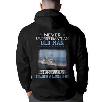 Uss Arthur W Radford Dd-968 Destroyer Class Father Day Back Print Hoodie - Thegiftio UK