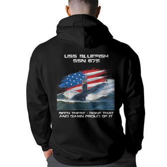Uss Bluefish Ssn-675 American Flag Submarine Veteran Xmas Back Print Hoodie - Thegiftio UK