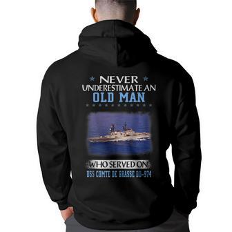 Uss Comte De Grasse Dd-974 Destroyer Class Father Day Back Print Hoodie - Thegiftio UK