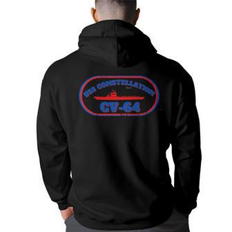 Uss Constellation Aircraft Carrier Cv-64 Back Print Hoodie - Thegiftio UK