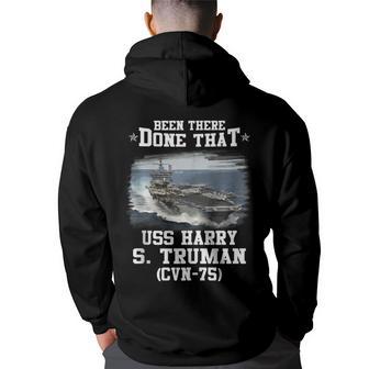 Uss Harry S Truman Cvn-75 Veterans Day Father Day Gift Back Print Hoodie - Thegiftio UK