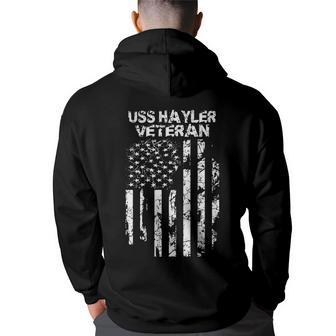 Uss Hayler Veteran Back Print Hoodie - Thegiftio UK