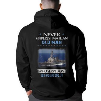 Uss Higgins Ddg-76 Destroyer Class Veterans Day Father Day Back Print Hoodie - Thegiftio UK