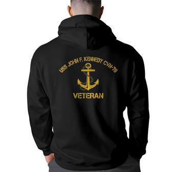 Uss John F Kennedy Cvn-79 Aircraft Carrier Veteran Vintage Back Print Hoodie - Thegiftio UK