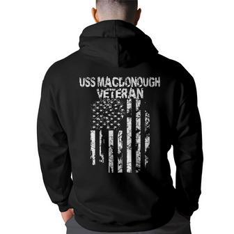 Uss Macdonough Back Print Hoodie - Thegiftio UK
