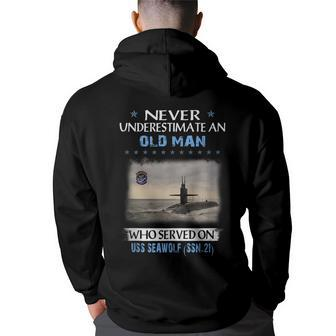 Uss Seawolf Ssn-21 Submarine Veterans Day Father Day  Back Print Hoodie