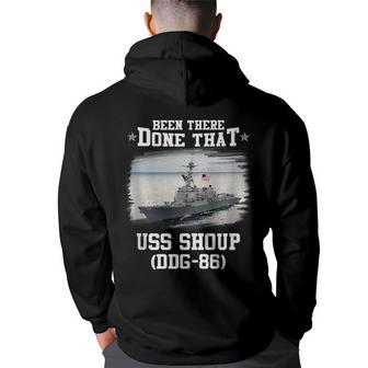 Uss Shoup Ddg-86 Destroyer Class Veterans Day Father Day Back Print Hoodie - Thegiftio UK