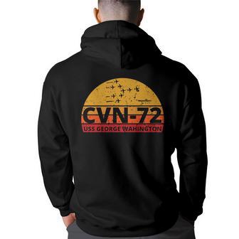 Uss Washington Cv-72 Aircraft Carrier Back Print Hoodie - Thegiftio UK