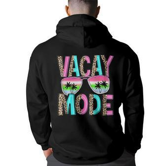 Vacay Mode Summer Family Vacation Sunglasses Palm Tree Beach Family Vacation Funny Designs Funny Gifts Back Print Hoodie | Mazezy DE
