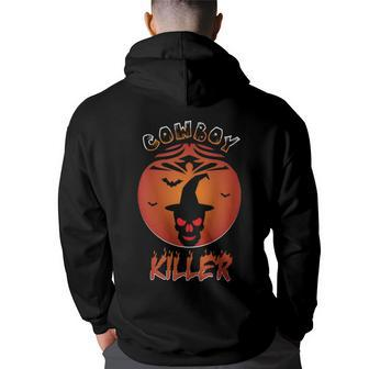 Western Cowboy Vintage Punchy Cowboy Killers Halloween Halloween Funny Gifts Back Print Hoodie | Mazezy