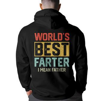 Worlds Best Farter I Mean Father Fathers Day For Dad Back Print Hoodie - Thegiftio UK