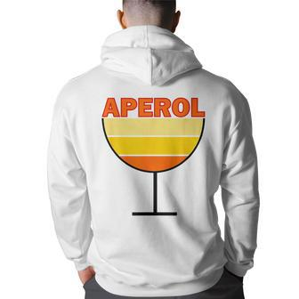 Aperol Spritz Love Aperol Vintage Drink Back Print Hoodie | Mazezy