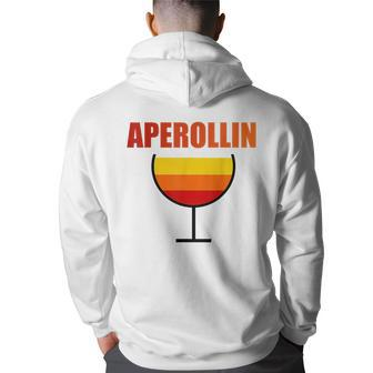 Aperol Spritz Love Aperollin Vintage Drink Back Print Hoodie | Mazezy