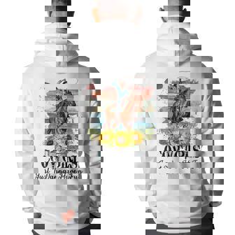 Cowgirls Just Wanna Have Fun Cute Country Western Cowgirl Back Print Hoodie | Mazezy
