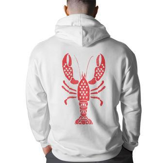 Family Summer Vacation Lobster Lobster Funny Gifts Back Print Hoodie | Mazezy