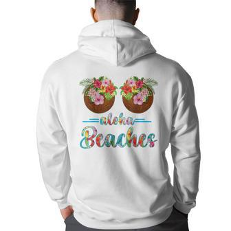 Funny Coconut Bra Hawaii Aloha Beaches Summer Paradise Gift Summer Funny Gifts Back Print Hoodie | Mazezy