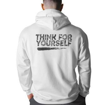 Libertarian Think For Yourself - Free Speech Liberty Back Print Hoodie | Mazezy UK