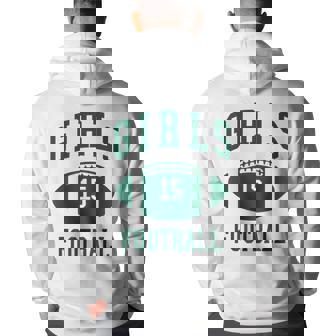 Rachel Green Girls Football Football Funny Gifts Back Print Hoodie | Mazezy