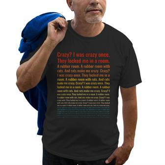 Crazy I Was Crazy Once They Locked Me In Room Trending Old Men T-shirt | Mazezy