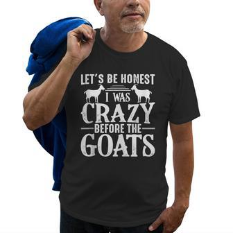 Lets Be Honest I Was Crazy Before The Goats Old Men T-shirt | Mazezy