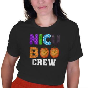 Halloween Nicu Nursing Boo Crew Neonatal Nurses Old Women T-shirt | Mazezy
