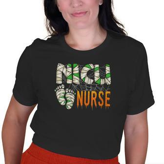 Halloween Nicu Nursing Mummy Costumes Neonatal Nurses Old Women T-shirt | Mazezy