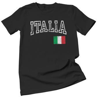 Italia Italian Flag Italy Distressed Old Women T-shirt | Mazezy UK