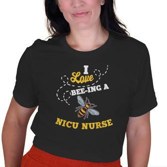 I Love Bee-Ing A Nicu Nurse Honey Bee Job Profession Old Women T-shirt | Mazezy