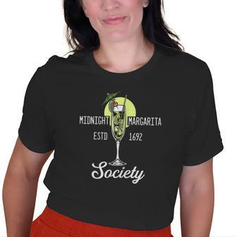 Midnight Margaritas Estd 1692 Society Old Women T-shirt | Mazezy