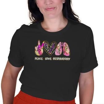 Peace Love Respiratory Therapist Respiratory Therapy Old Women T-shirt | Mazezy