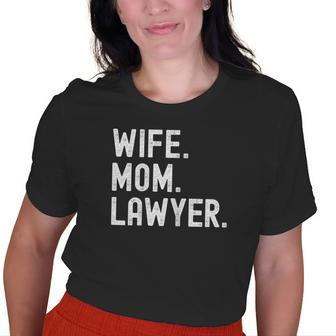 Wife Mom Lawyer African American Attorney Gifts For Mom Funny Gifts Old Women T-shirt Graphic Print Unisex Tee | Mazezy